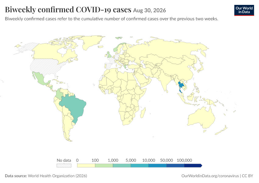 A thumbnail of the "Biweekly confirmed COVID-19 cases" chart