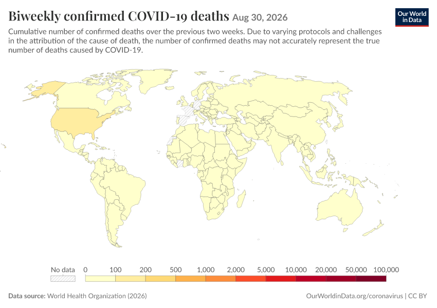 A thumbnail of the "Biweekly confirmed COVID-19 deaths" chart