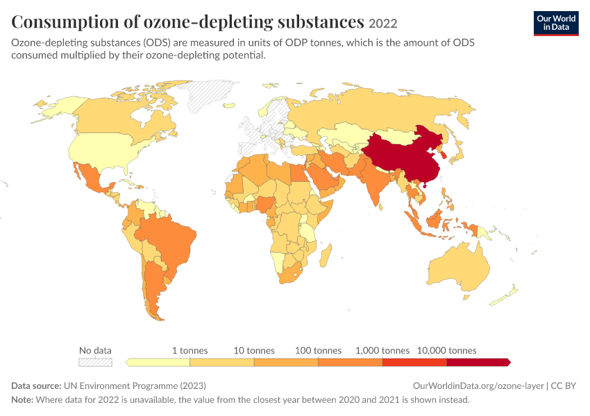 A thumbnail of the "Consumption of ozone-depleting substances" chart