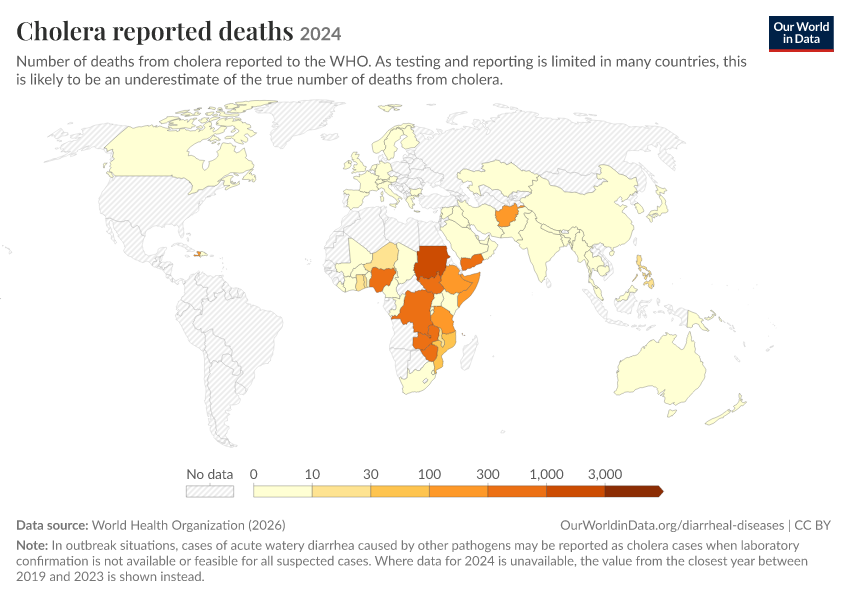 A thumbnail of the "Cholera reported deaths" chart