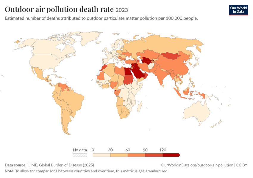 A thumbnail of the "Outdoor air pollution death rate" chart