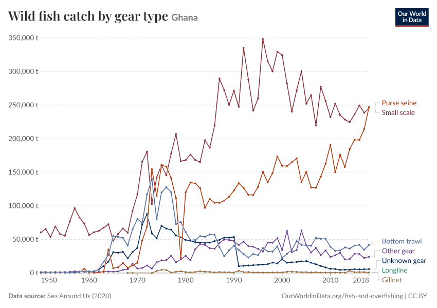 Wild fish catch by gear type